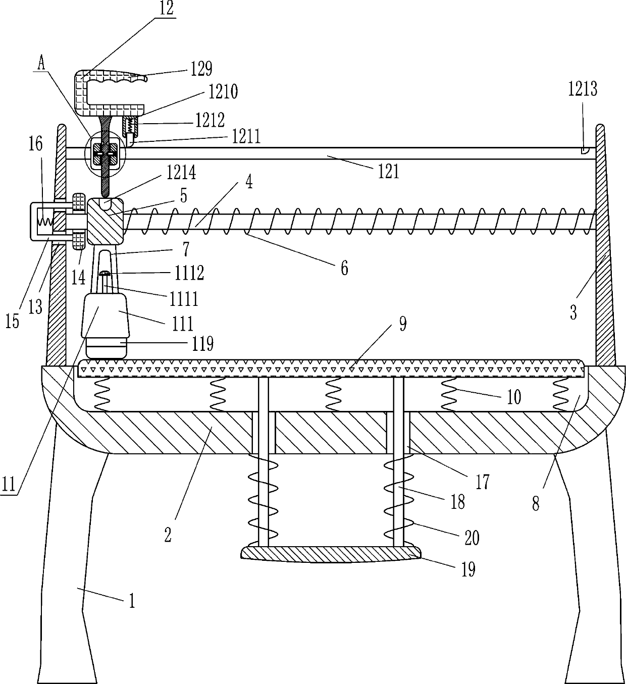 Textile fabric wear resistance testing machine