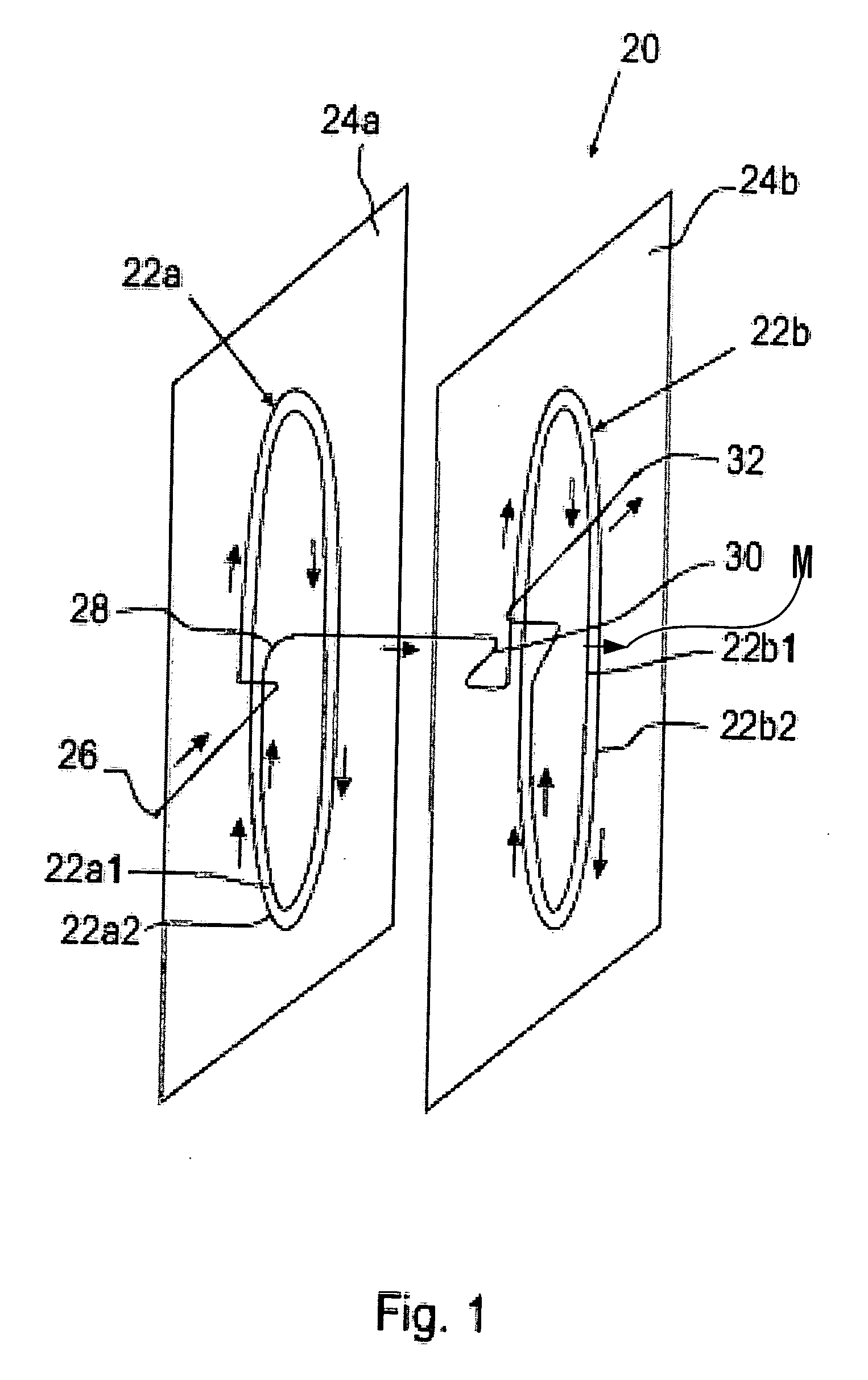 RF antenna assembly having an antenna with transversal magnetic field for generation of inductively coupled plasma