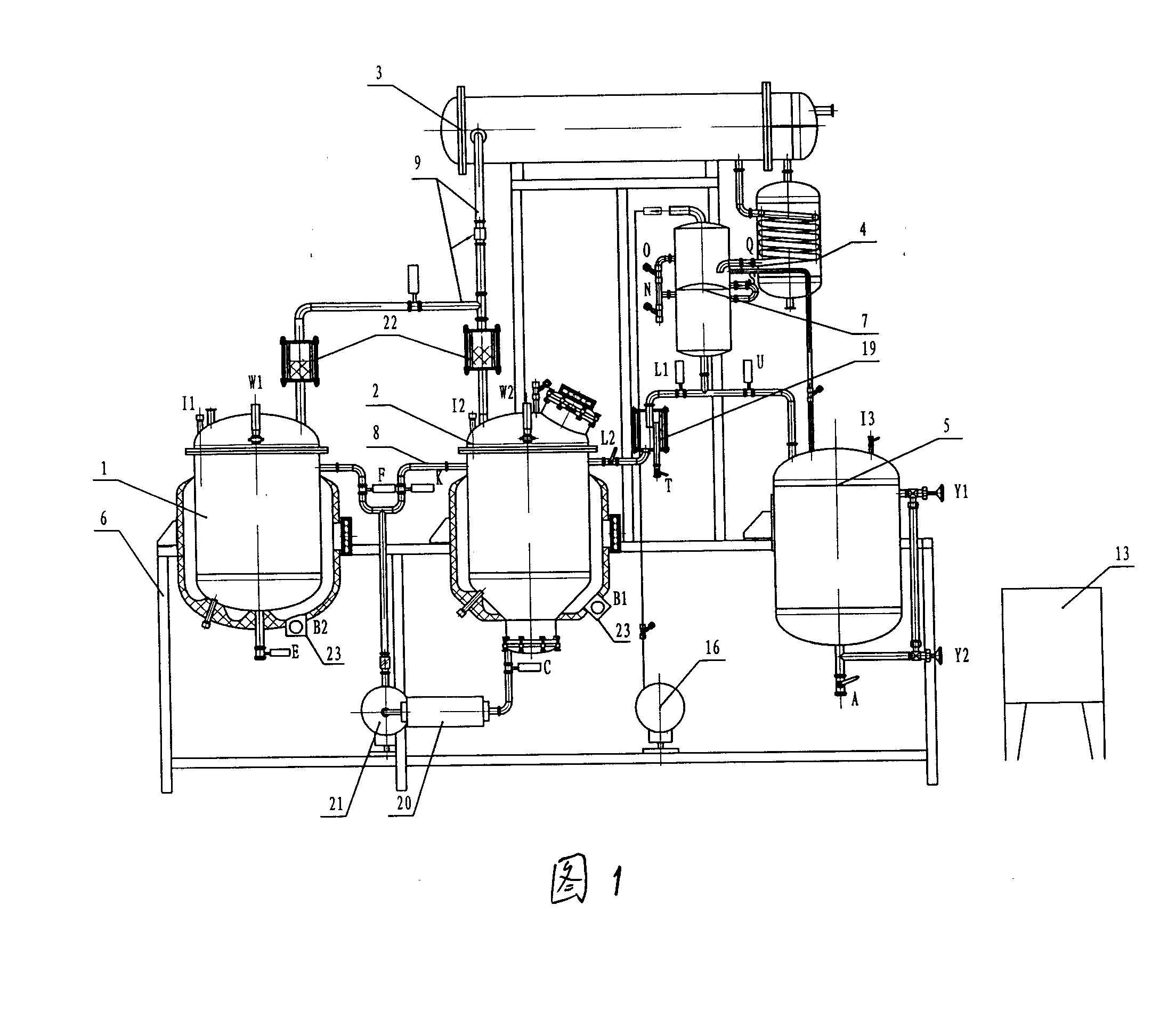 Miniaturization extracting concentrating machine group and high-efficiency type preparation production technique thereof