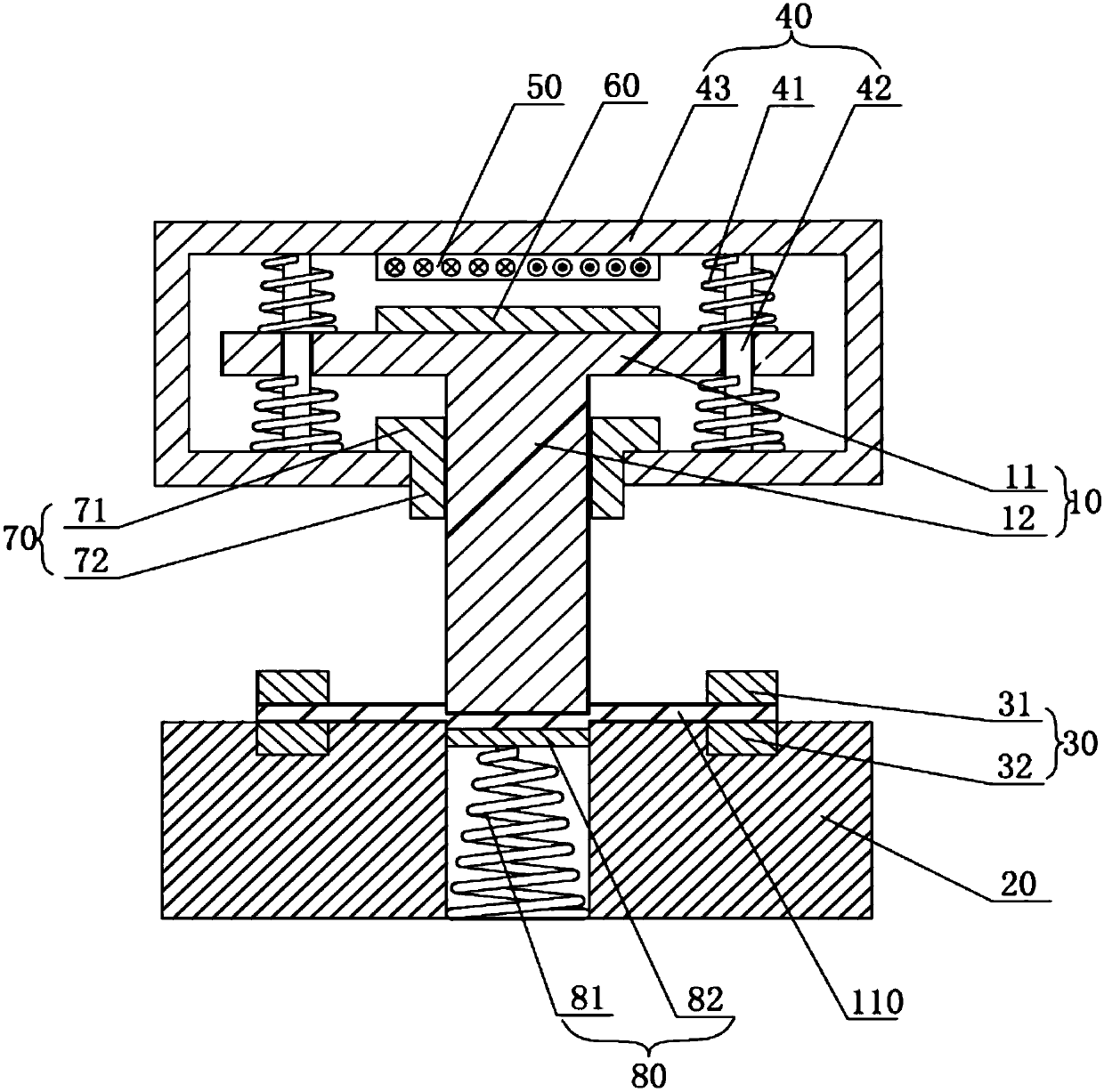 A current-assisted electromagnetic punching processing device and its control method