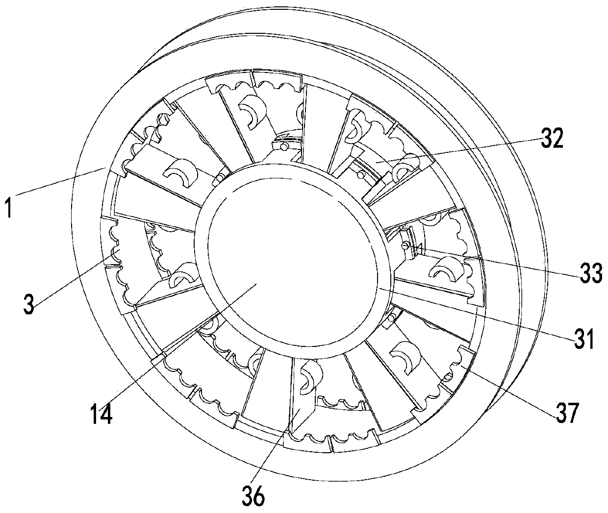 Aluminum alloy automobile hub structure