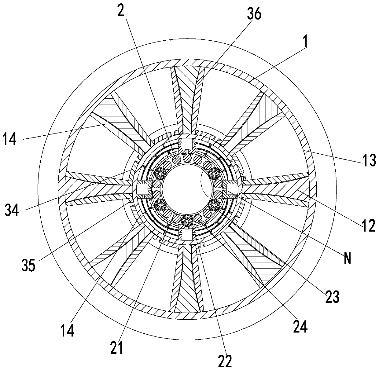 Aluminum alloy automobile hub structure