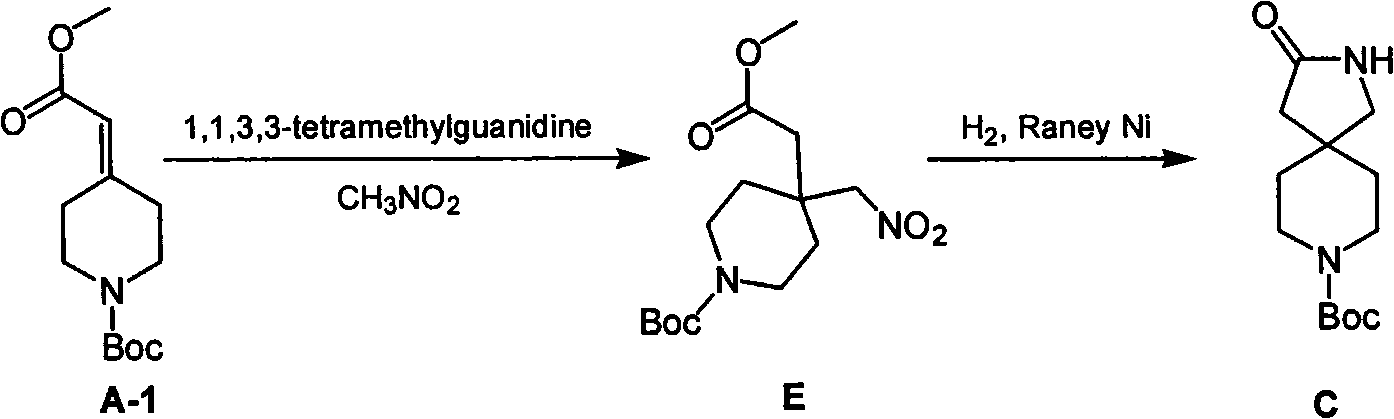 Preparation method of 3-carbonyl-2,8-diazepine helix[4.5]decane-8-carboxylic acid tert-butyl ester