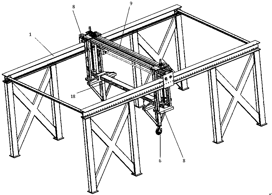 Automatic cotton roll carrying device