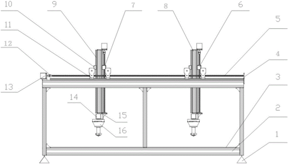 Industrial double-beam area divided type 3D printer