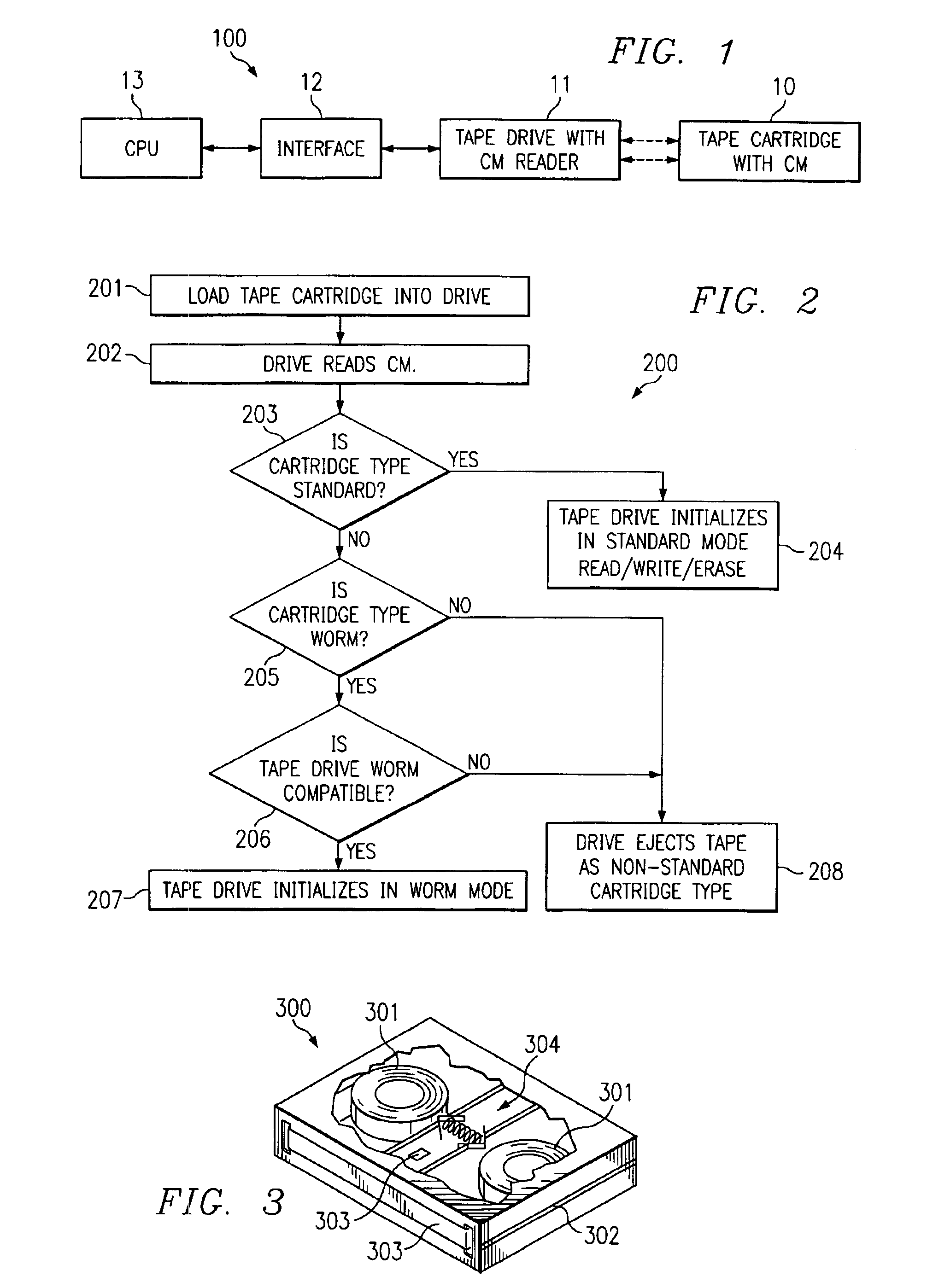 WORM magnetic tape with cartridge memory system and method