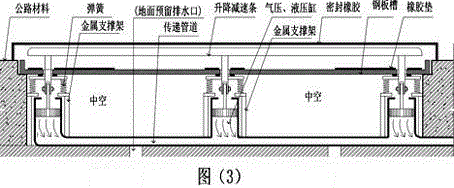 Method for driving power generators to generate power under descending actions of lifting deceleration strips rolled by wheels