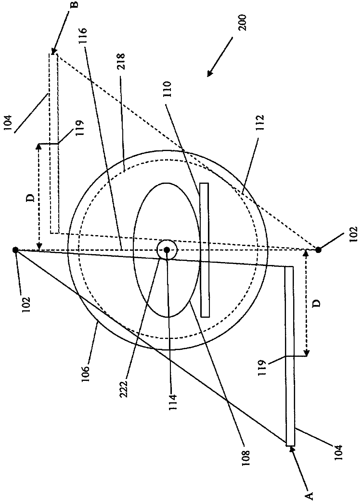 Method and apparatus for large field of view imaging and detection and compensation of motion artifacts