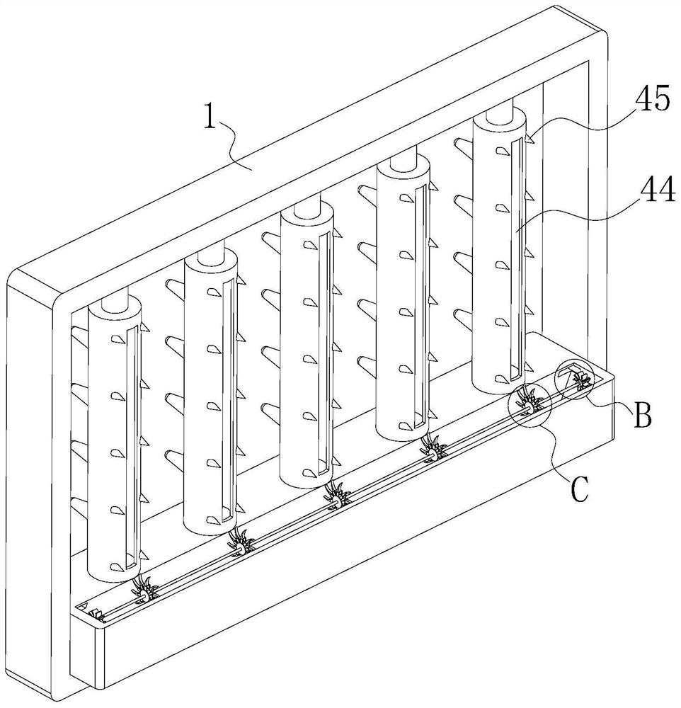 A sewage treatment device for urban sewers to prevent the accumulation of garbage and stink