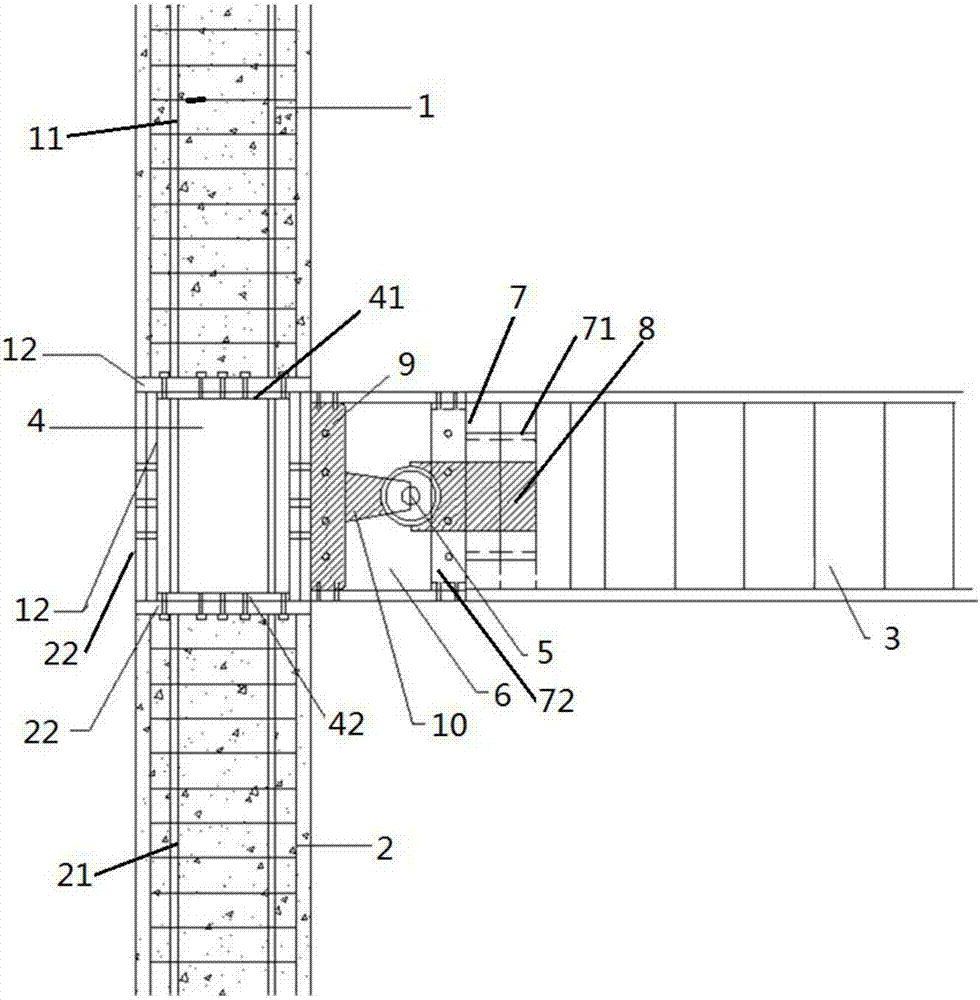 Prefabricated concrete structure plastic controllable steel joints