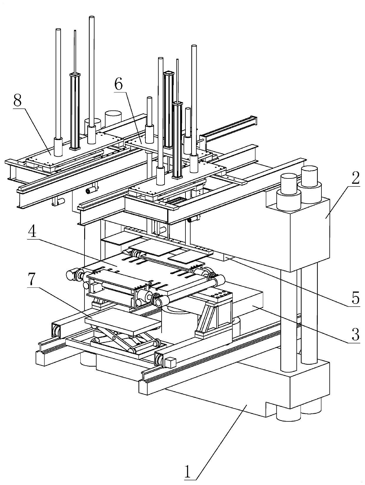 Integrated high-automation vulcanizing machine