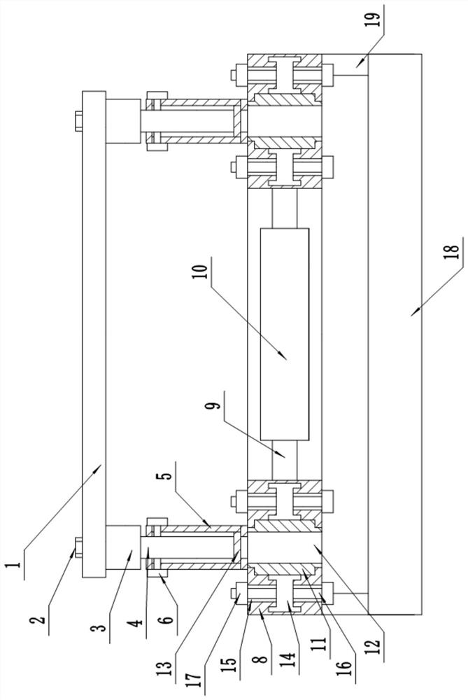 Supporting and adjusting device suitable for building curved surface