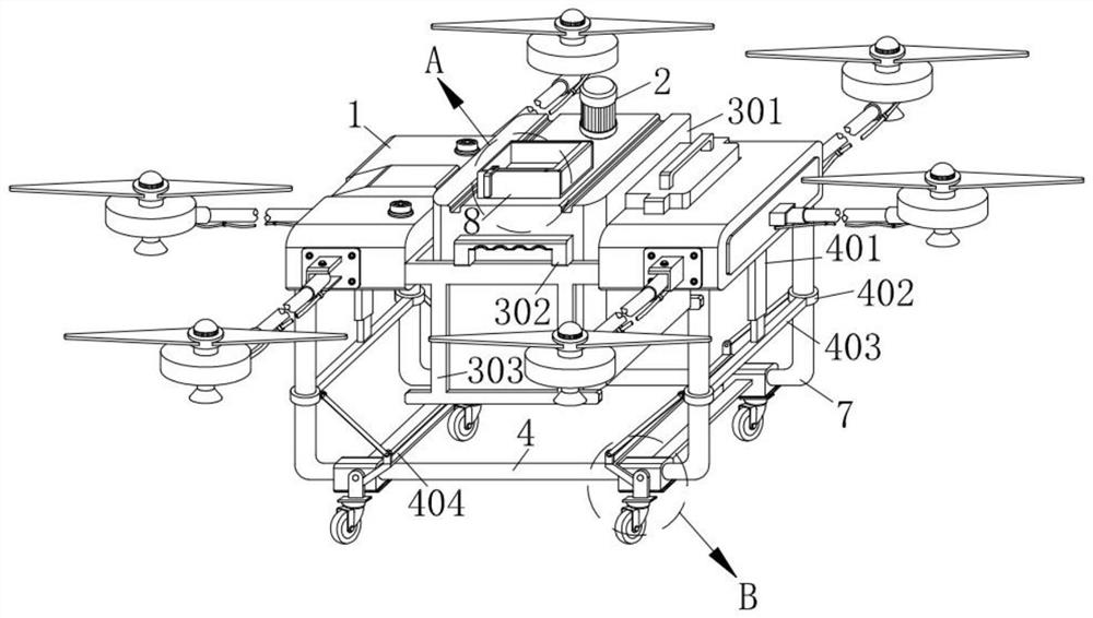 Large unmanned aerial vehicle with stirring function and large-area pesticide spraying function