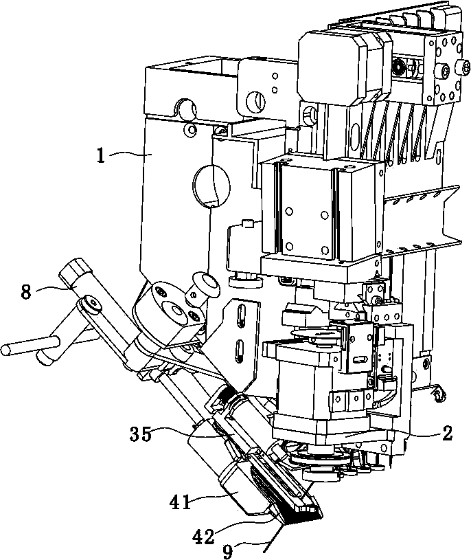 Rope embroidery machine head