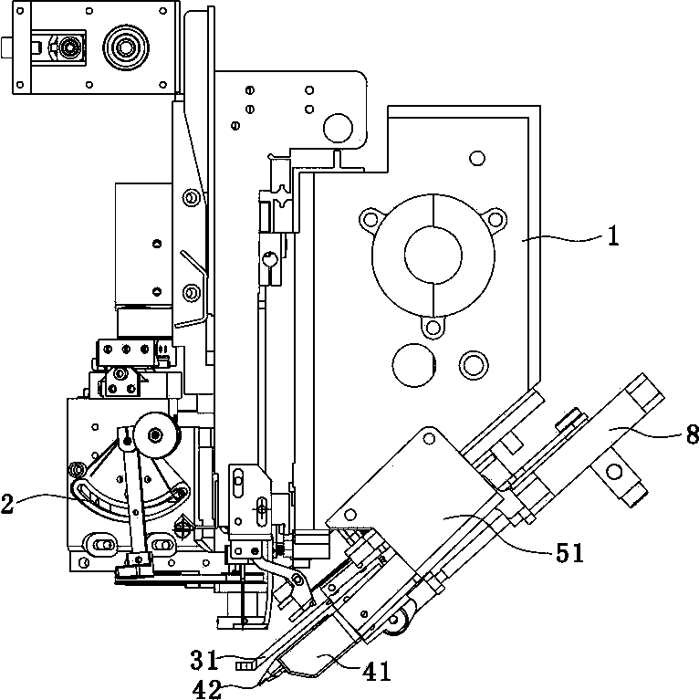 Rope embroidery machine head