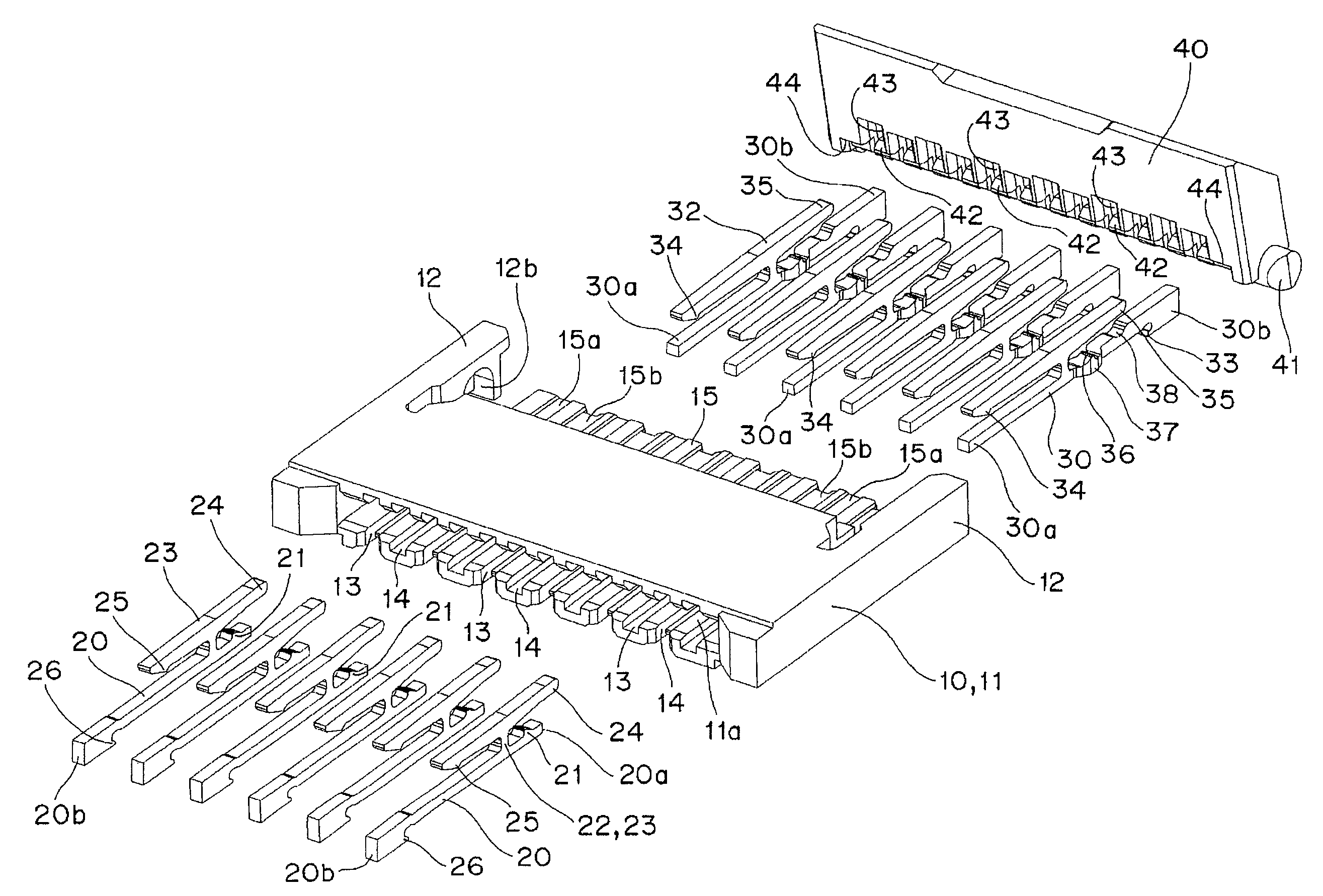 Connector connection terminals