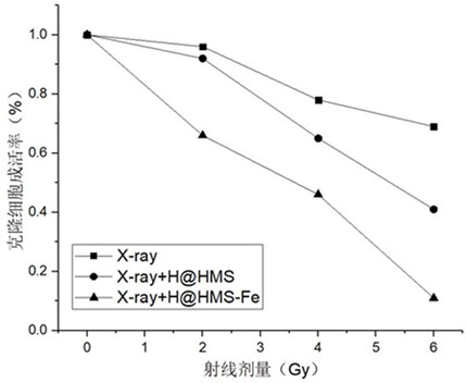 A kind of application of radiotherapy sensitization nanometer material