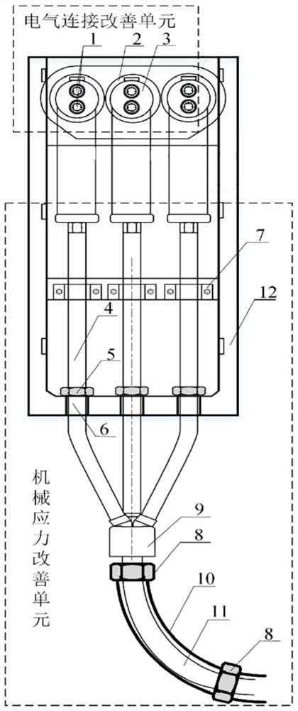 A cable terminal component and a cable terminal abnormal heating monitoring system