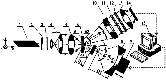 Fringe contrast ratio-adjustable large-numerical value bore diameter point-diffraction interference device and method