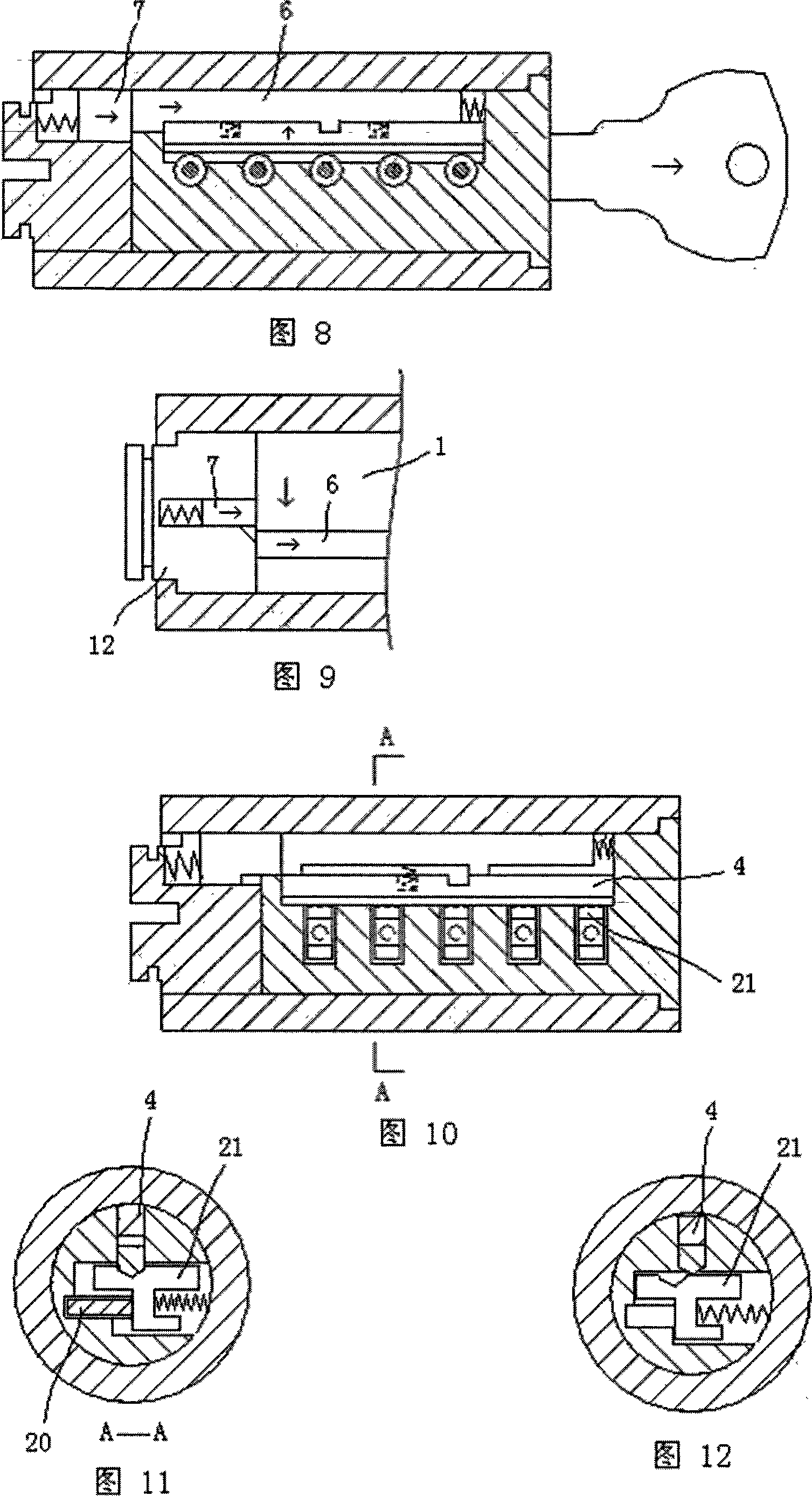 Coupling structure for lock pin capable of idling