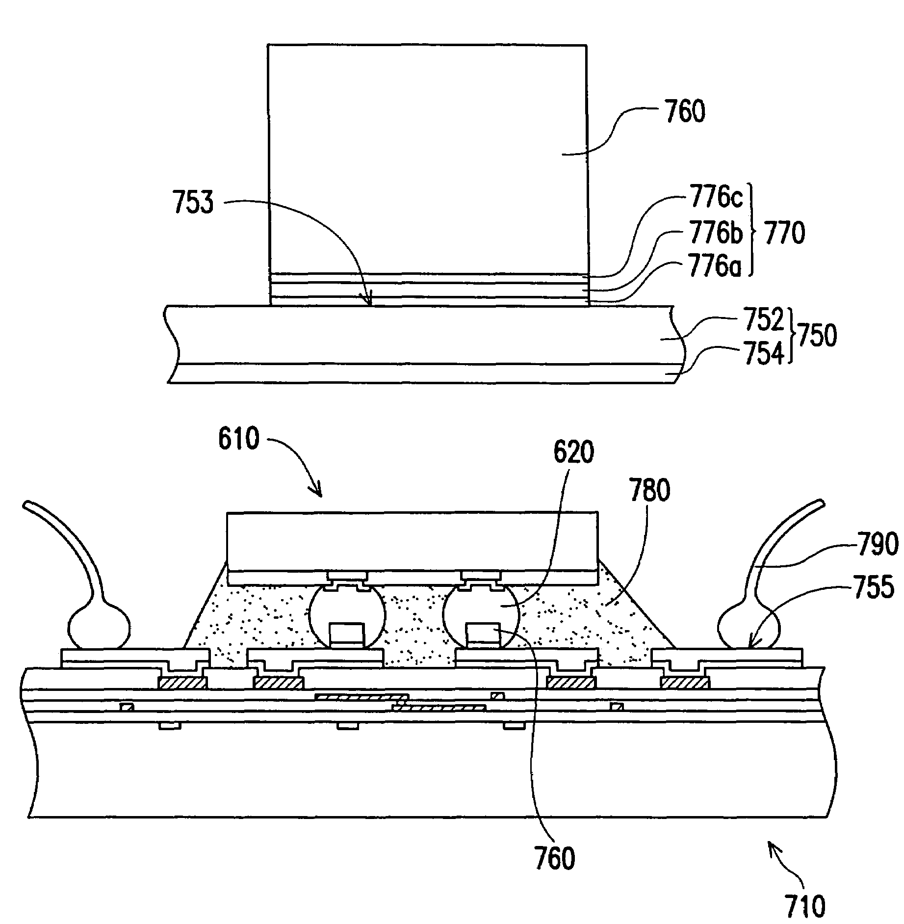 Circuit component with bump formed over chip