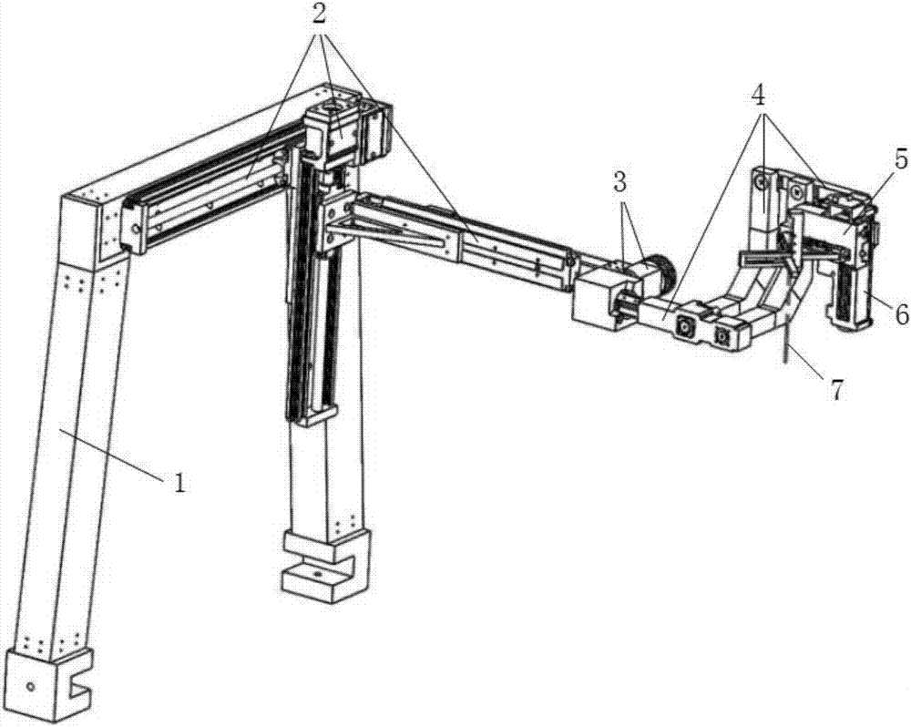 Lung puncture robot body mechanism with CT image real-time guiding function