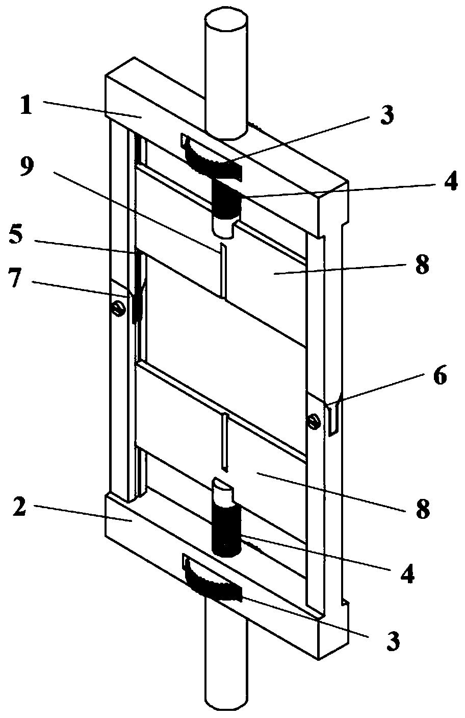 Bearing clamp for nanometer stretching instrument and related experimental method