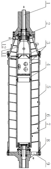 Spiral conveyor with auxiliary blades and spiral discharging sedimentation centrifuge