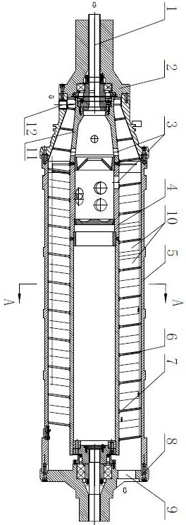 Spiral conveyor with auxiliary blades and spiral discharging sedimentation centrifuge