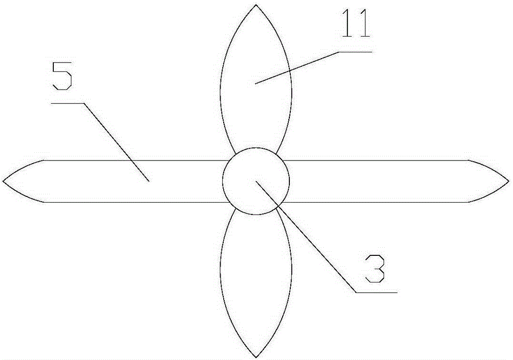 Vertical mixer for stirring sewage