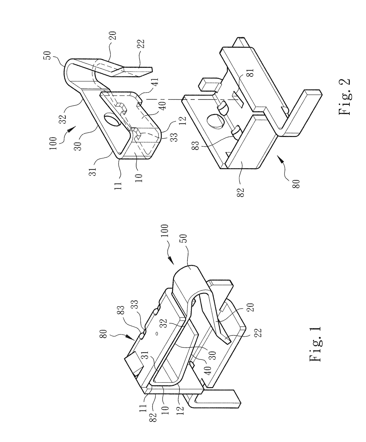 Metal leaf spring structure of electrical connection terminal