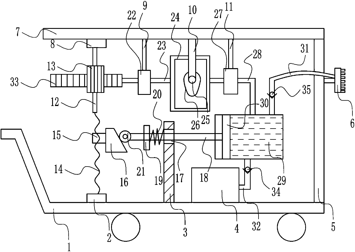 Intermittent sprinkling car used for highway and manufacture and application methods therefor