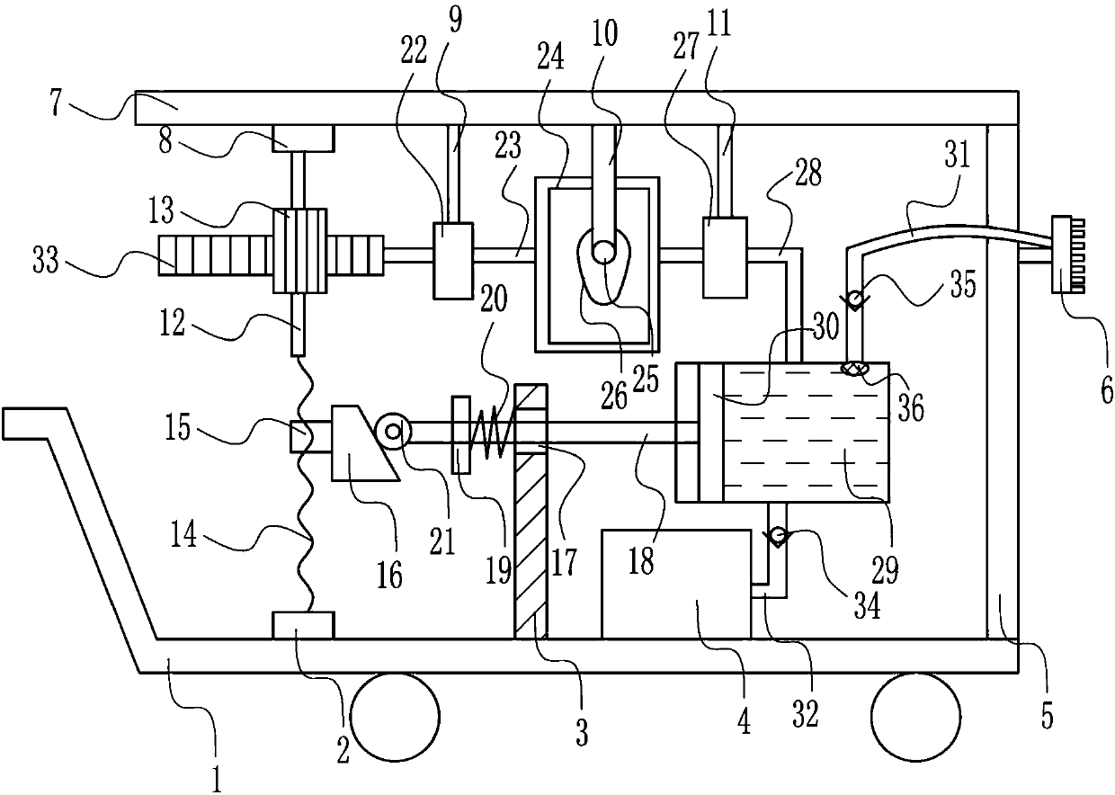 Intermittent sprinkling car used for highway and manufacture and application methods therefor