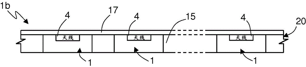 Network of electronic devices assembled on flexible support and communication method