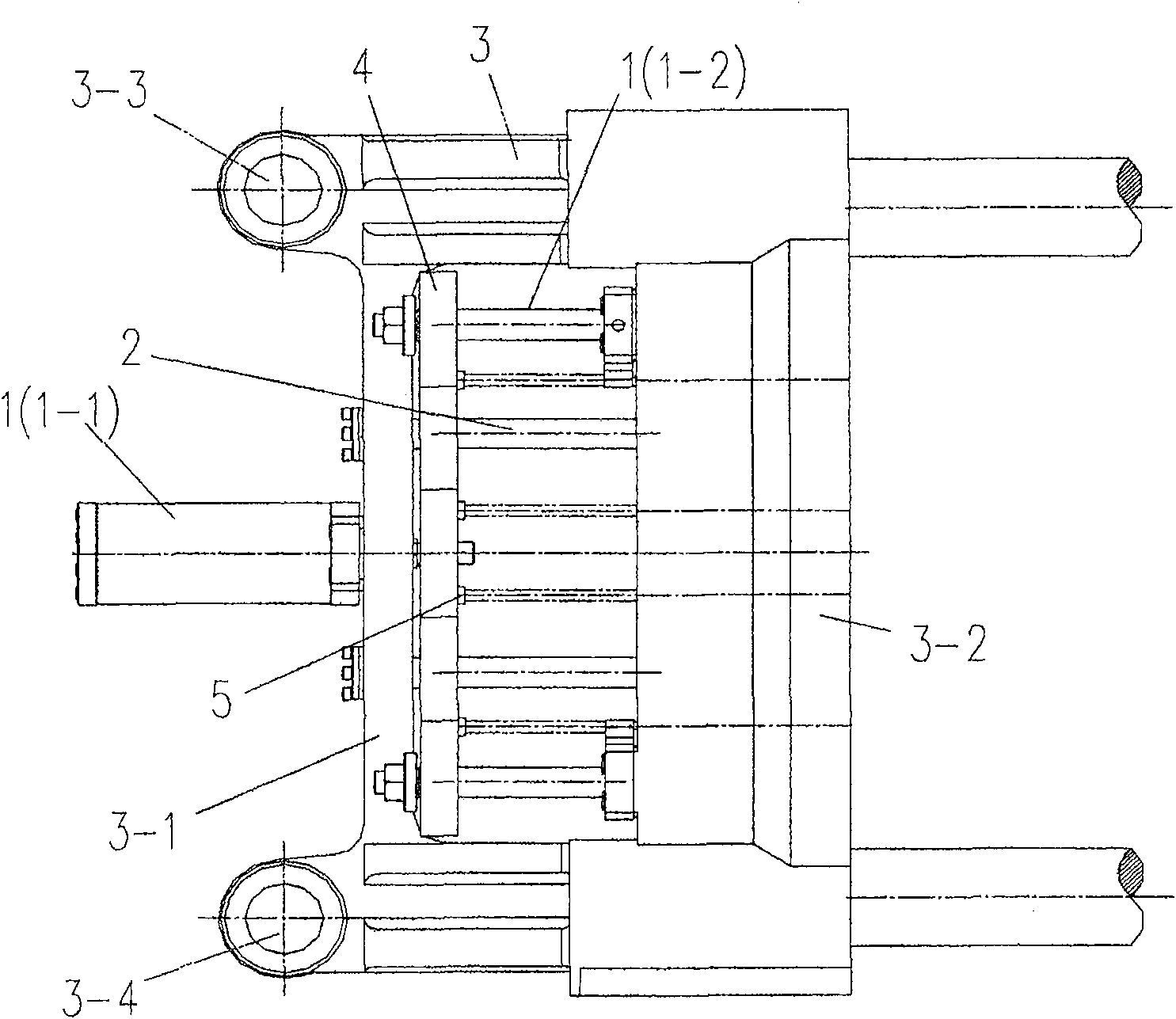 Major-minor multi-push injection mold pushing mechanism