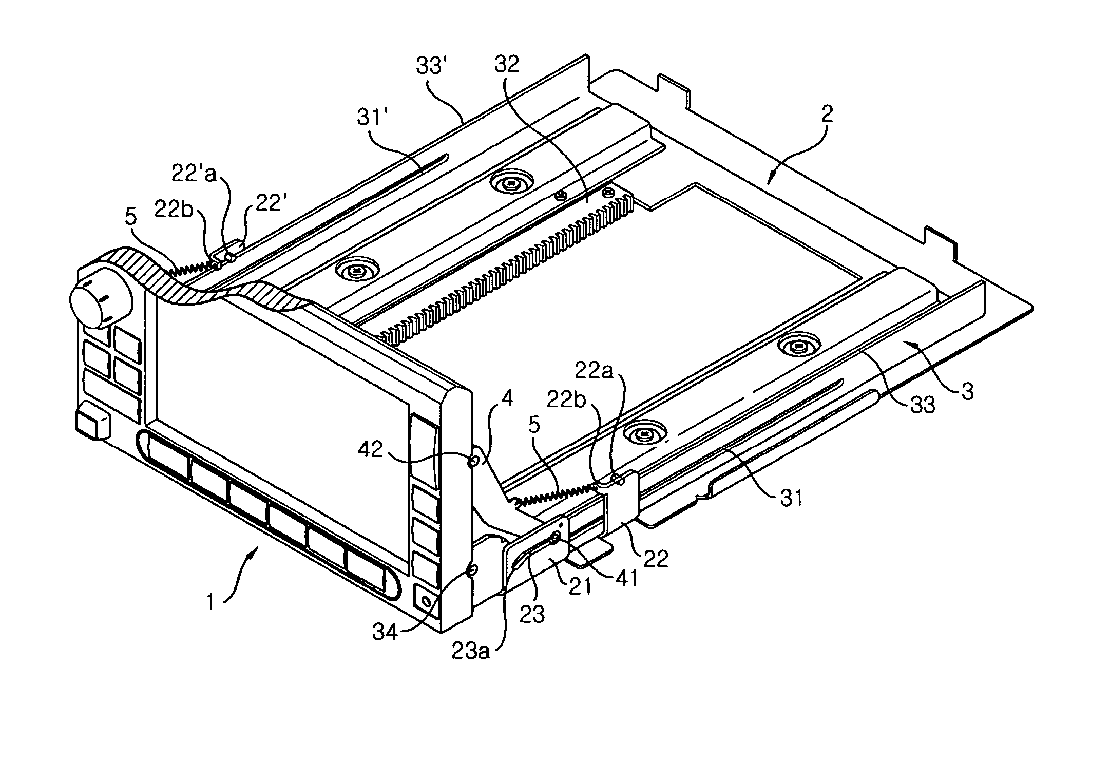 Monitor tilting apparatus of AV system for motor vehicle