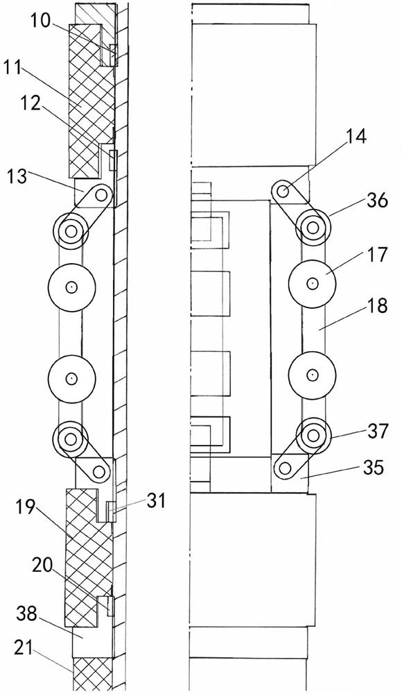 Casing centralizer for well cementation construction and method