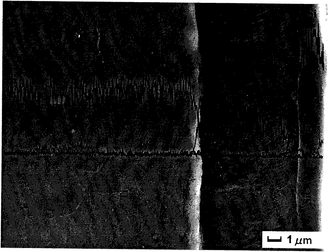 Method for preparing ultralow elasticity modulus high-wearing feature shell microstructural membrane on surface of titanium