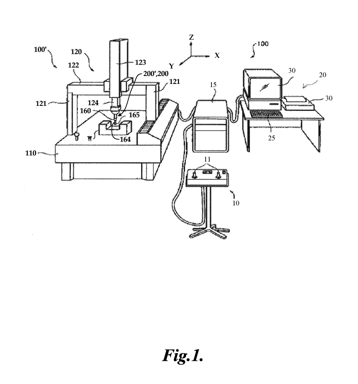 Trigger counter for measurement device with count values stored in flash memory