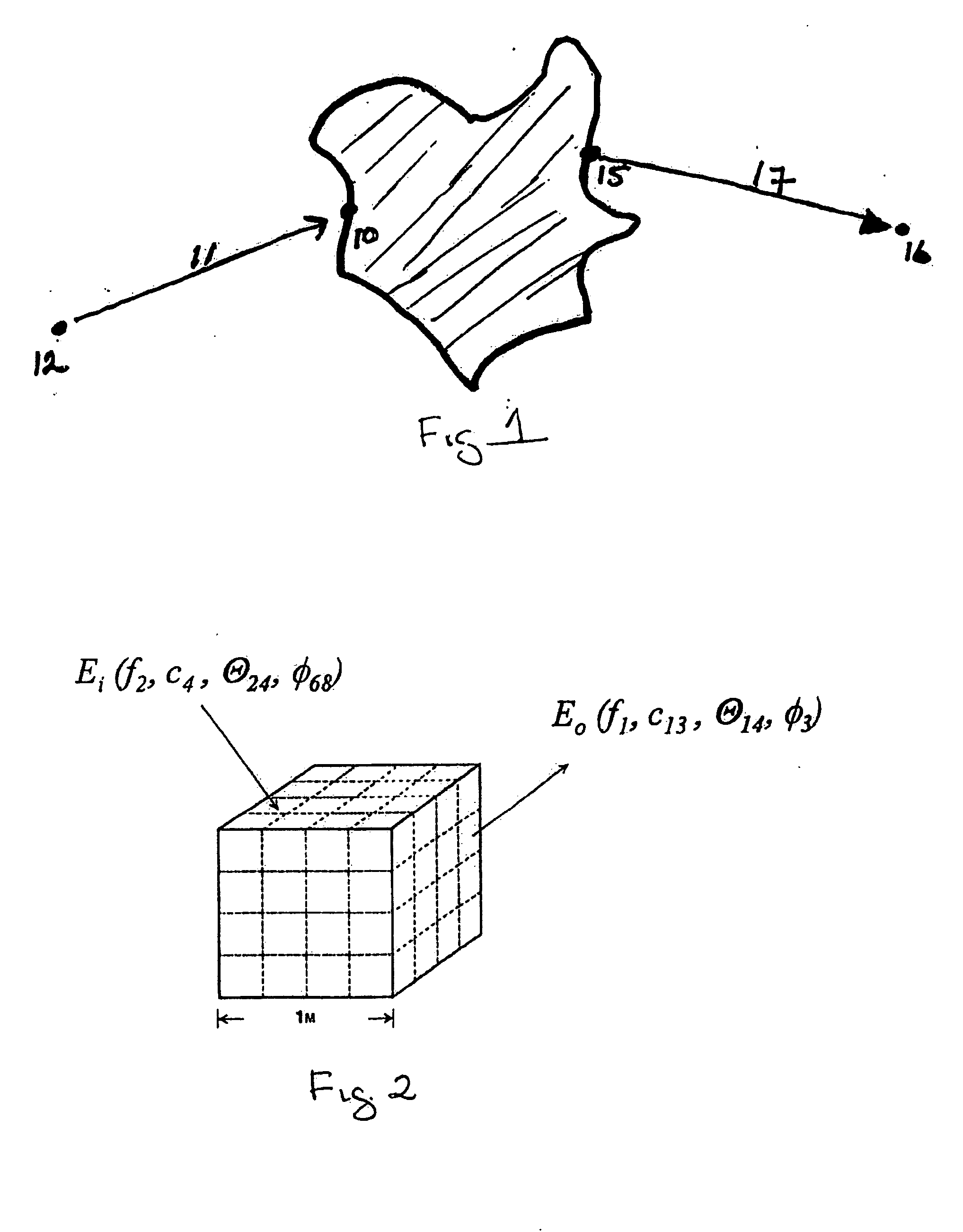 Method and program product for determining a radiance field in an optical environment