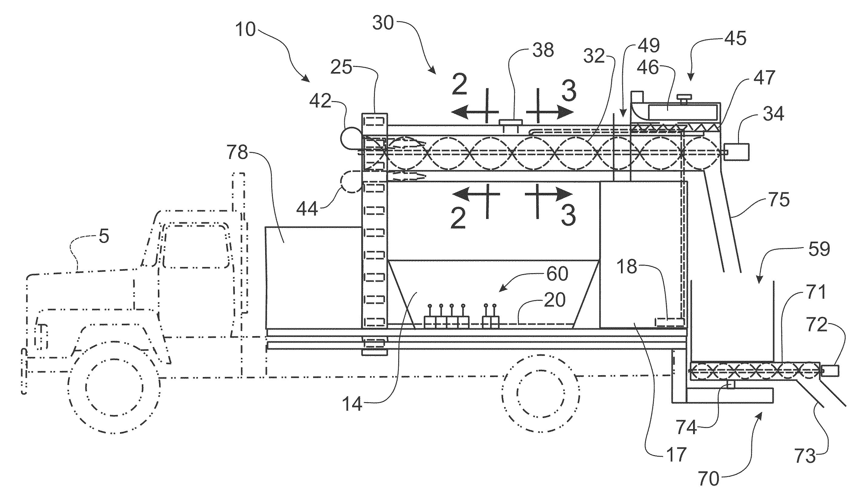 Mobile asphalt production machine