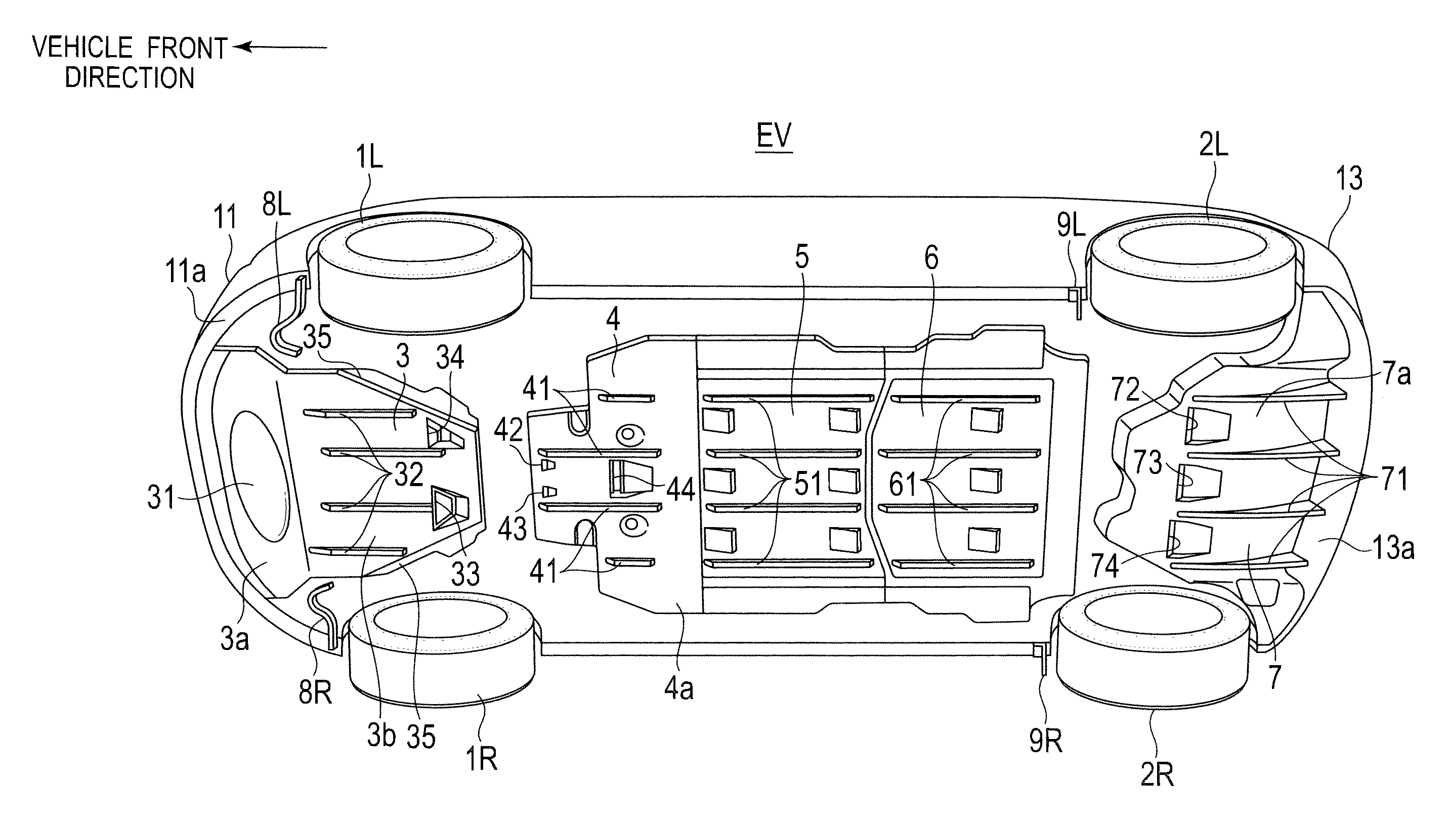 Vehicle underfloor structure