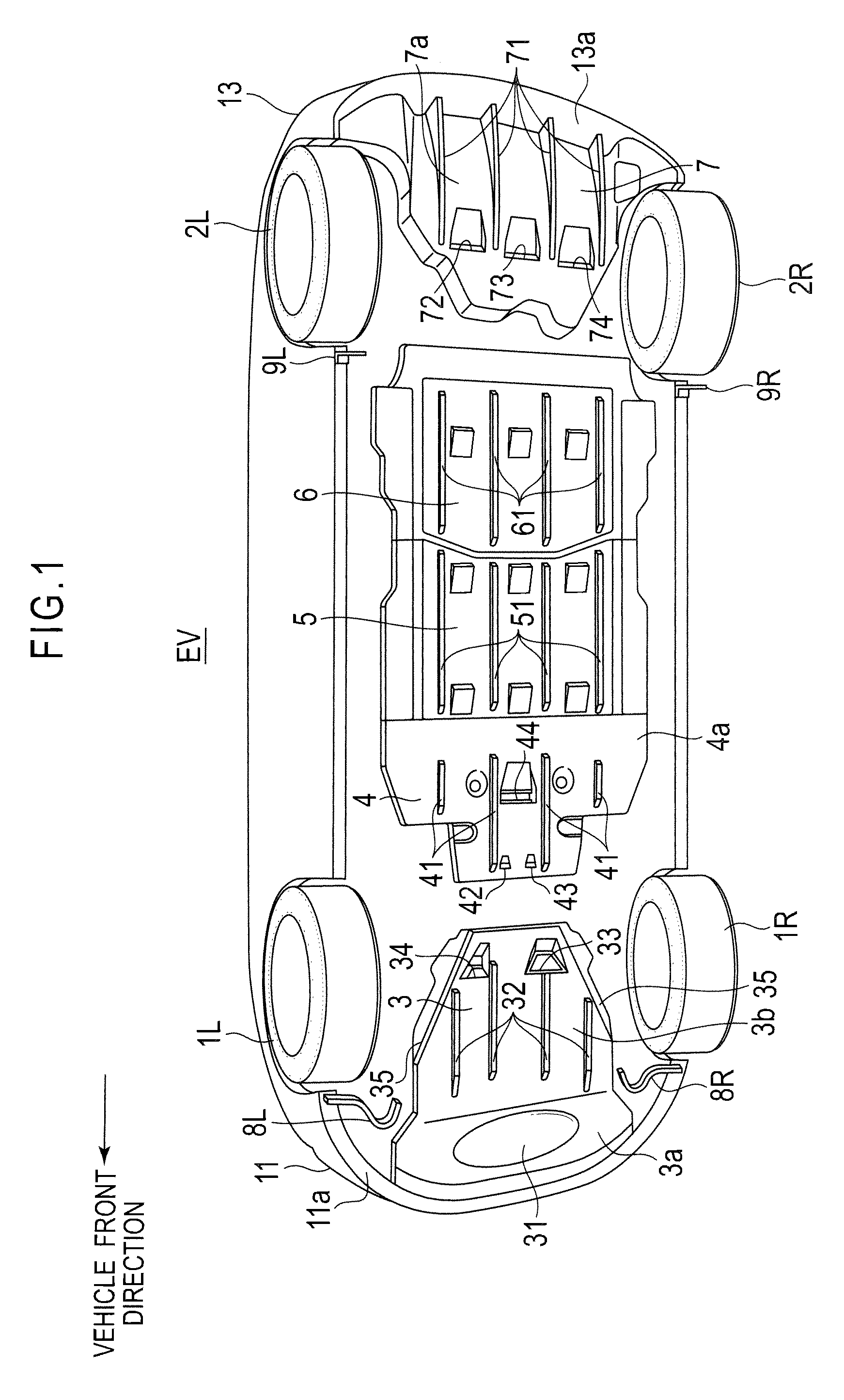 Vehicle underfloor structure