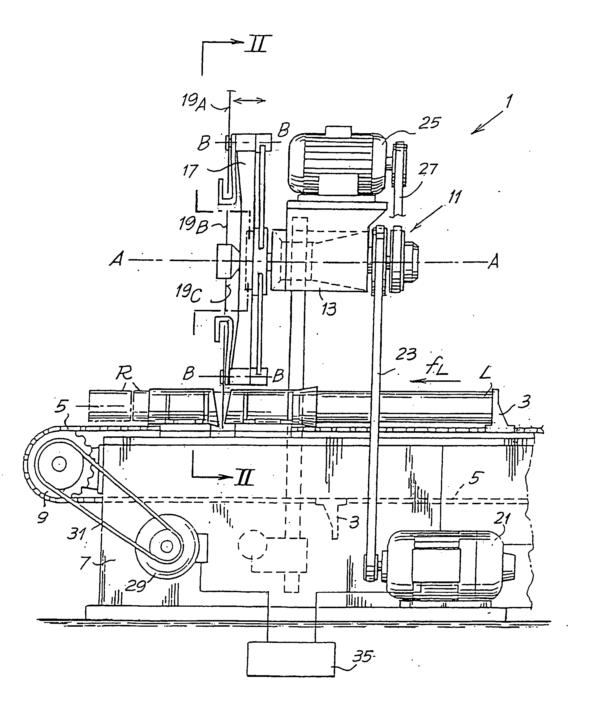 Cutting machine for cutting elongated products