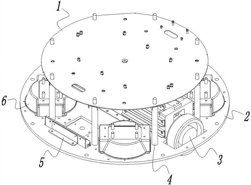 Universal base plate for heavy-load two-wheel differential robot