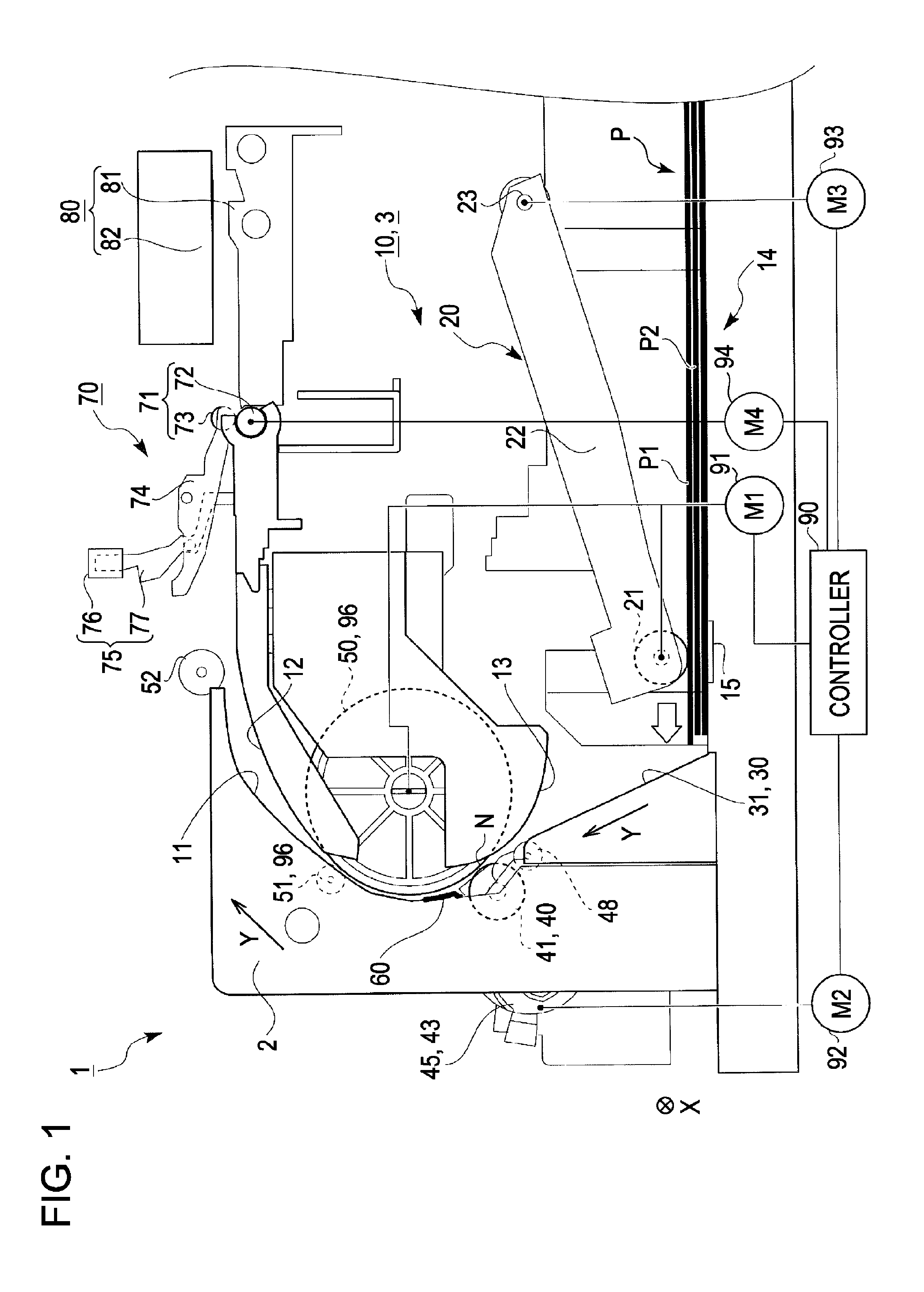 Medium feeding device and recording apparatus with separated reverse direction feed driving roller