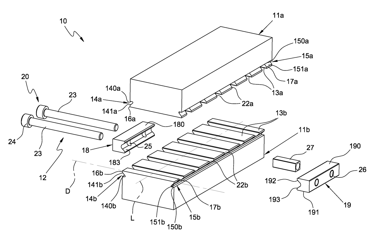 Connection arrangement of two bodies with a removable clamp