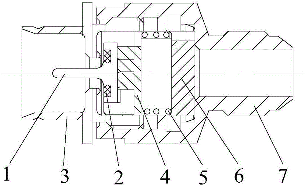 Pipe connector with self-sealing and quick insertion and extraction functions