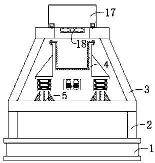 Glass bead cooling vibration conveying mechanism