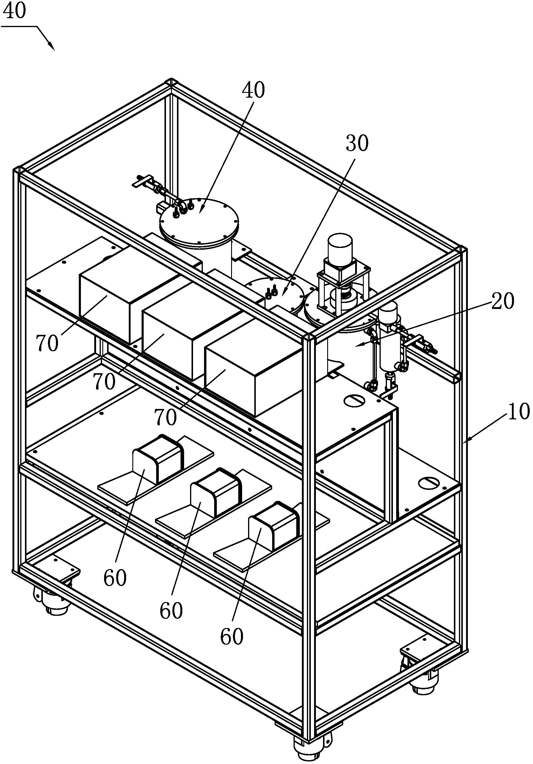 Electrolyte vacuum stirring bubble-removal device with self-cleaning function